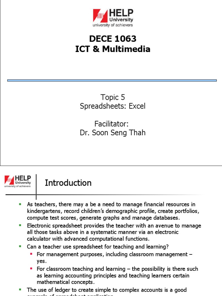 Excel for Teachers: Management & Teaching | PDF | Microsoft Excel ...
