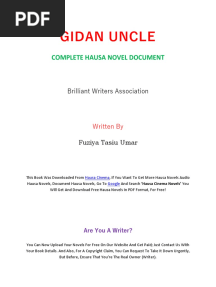 Gidan Uncle Hausa Novel