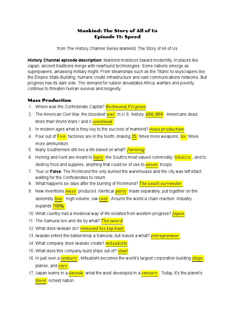 Mankind: The Story of All of Us Episode 11 | PDF | History