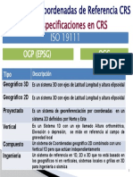 Estándares y Especificaciones en CRS