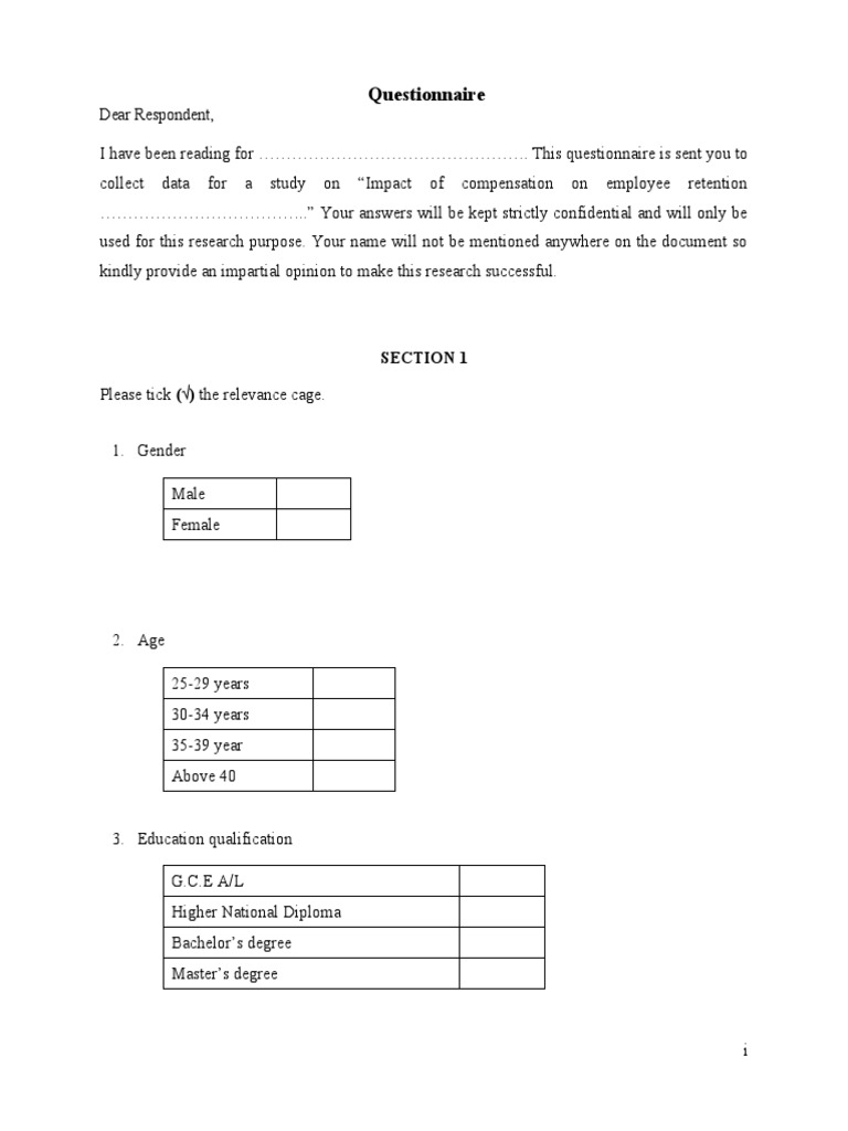 Questionnaire HR PDF