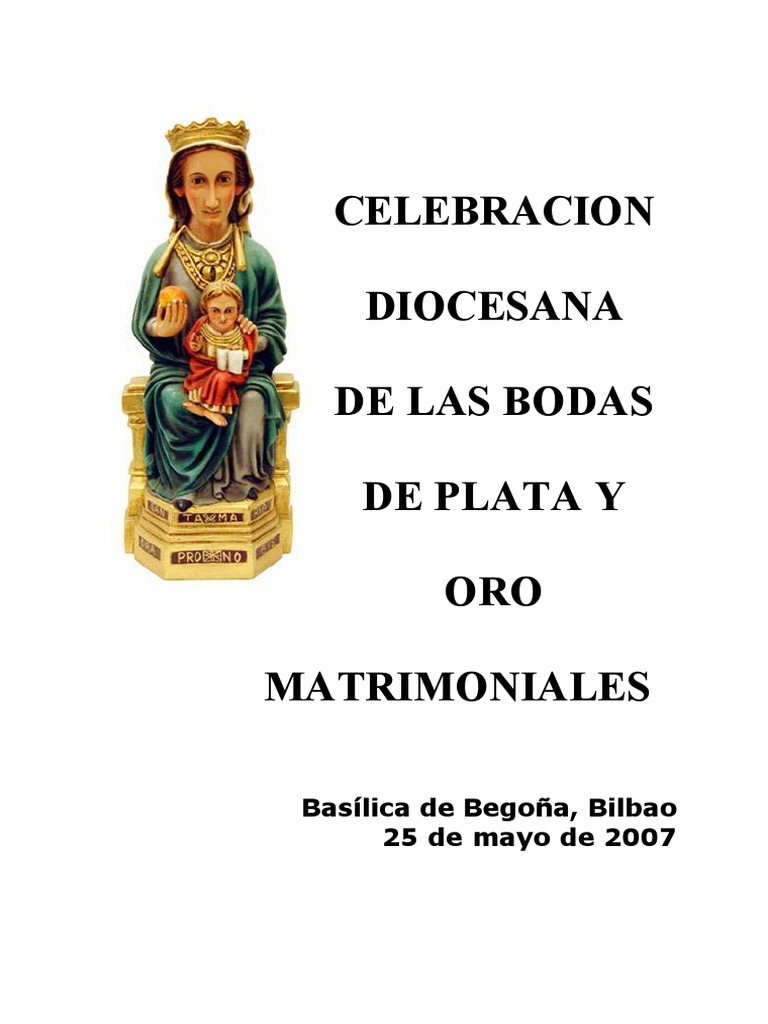 Celebracion Diocesana de Las Bodas de Plata y Oro Matrimoniales | PDF ...