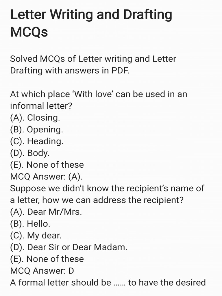 Most Common Multiple Choice Letter