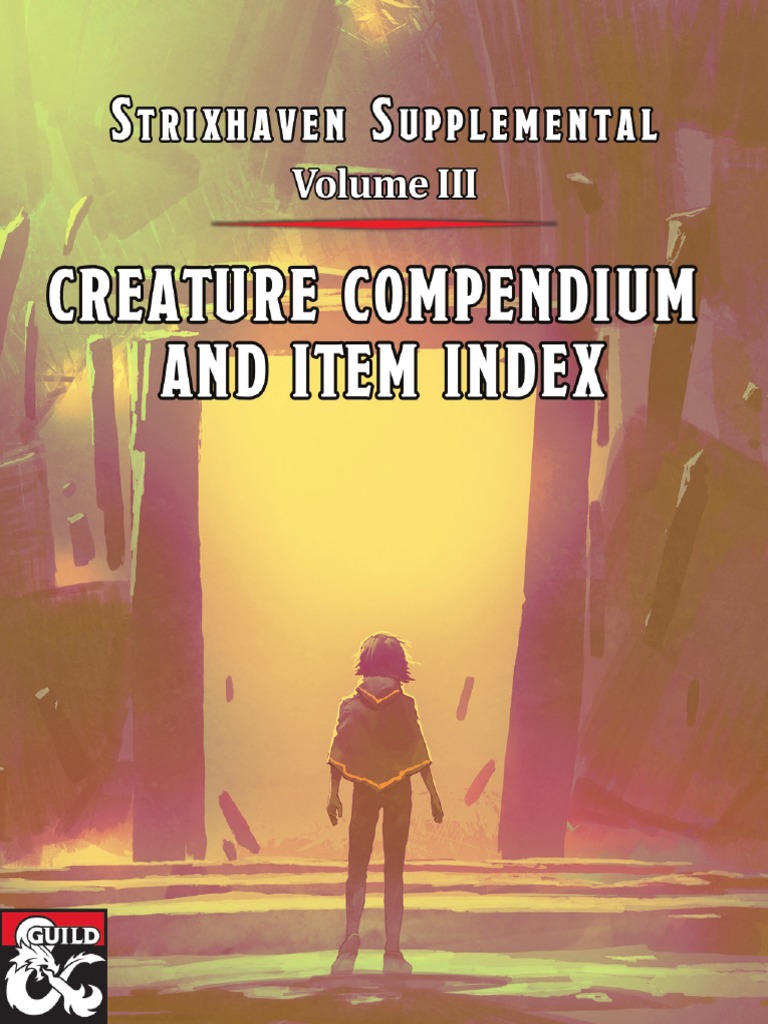 2825751 Strixhaven Supplemental Vol 3 Creature Compendium And Item 