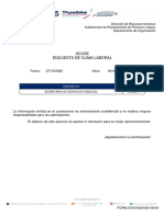 Encuesta clima laboral Secretaría Servicios Públicos