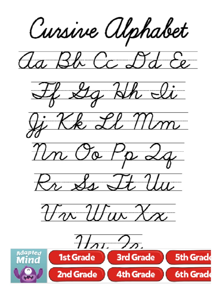 Customize Cursive Alphabet Worksheet | PDF