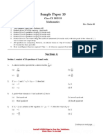 MA Sample Paper 10 Unsolved