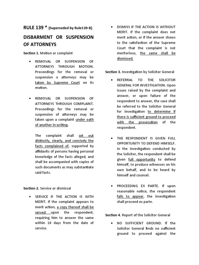 Procedures and Standards for Attorney Discipline An Analysis of the Rules on Disbarment