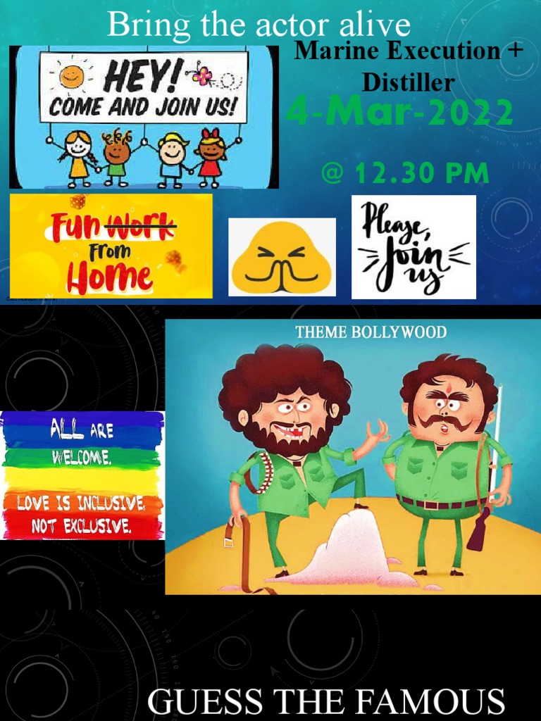 Fun Friday - Identify Bollywood Movie From Dialogues + Deliver The Dialogue  | PDF, image size:768x1024