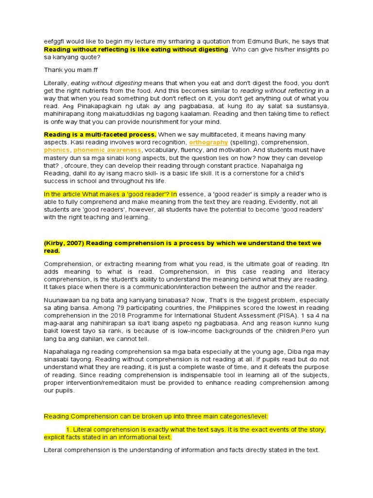 Developing Contextualized Reading Materials PDF Reading