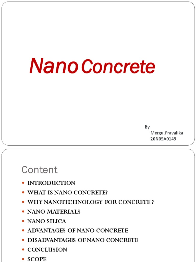 Civil Nano Concrete | PDF | Concrete | Nanotechnology