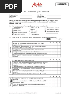 Exit Interview Form