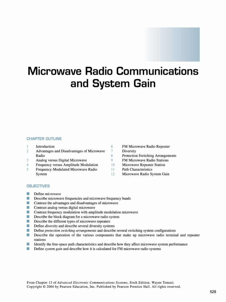 Module 2 - Microwave Radio Communications and System Gain | PDF ...