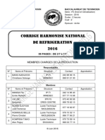 Corrigé Harmo Refrigération - Bac 2016