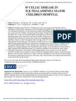 EBSCOhost - 120814724 - FREQUENCY OF CELIAC DISEASE IN PATIENTS WITH β-THALASSEMIA MAJOR REPORTED AT CHILDREN HOSPITAL LAHORE -