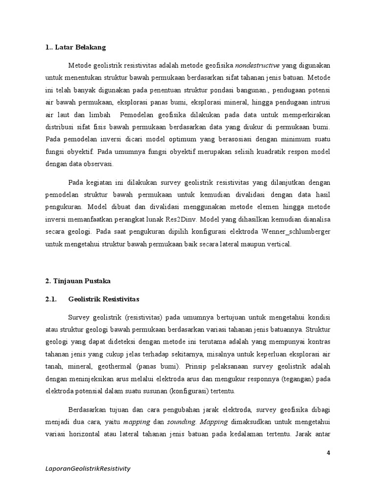 survey geolistrik tindak lanjut dan evaluasi