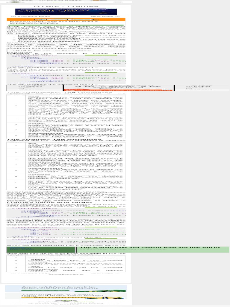 HTML Frames PDF Html Element Html
