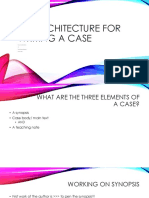 Architecture For Writing A Case in Public Policy And/or Management - DR Ramana Acharyulu051122