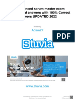 SAMPLE Stuvia-2187124-Safe-Advanced-Scrum-Master-Exam-Questions-And-Answers-With-100-Correct-Answers-Updated-2022