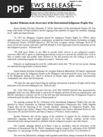 August 9.2011_c_Speaker Belmonte Leads Observance of the International Indigenous Peoples Day
