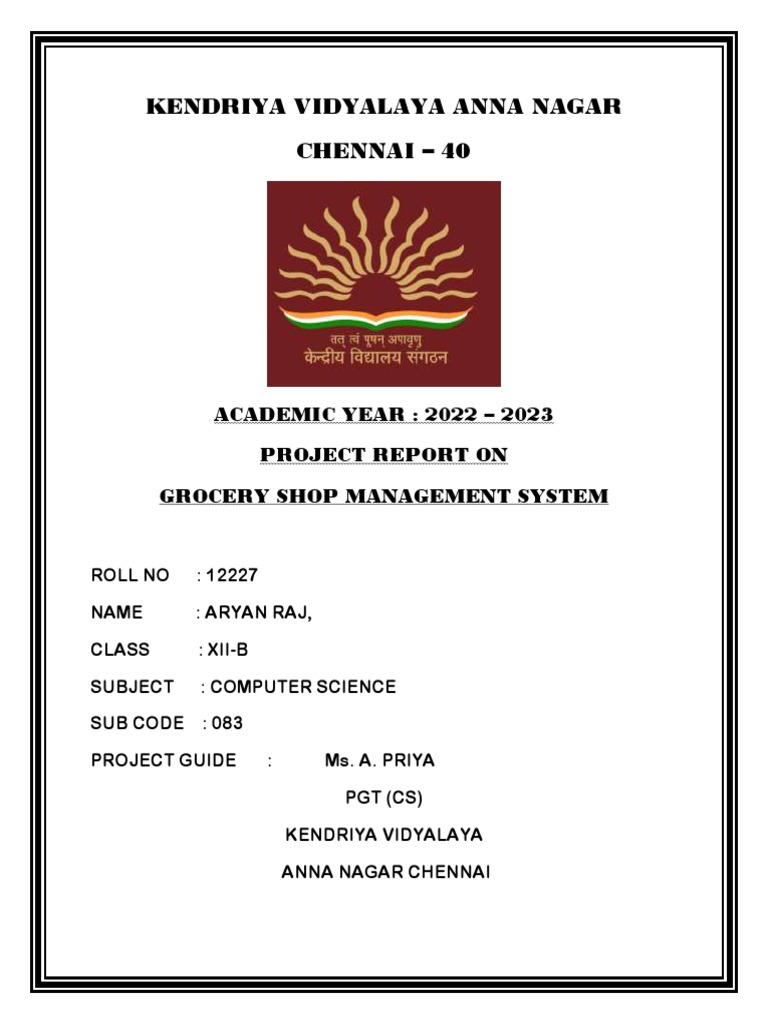 Grocery Shop Management System Project | PDF | Software Testing ...