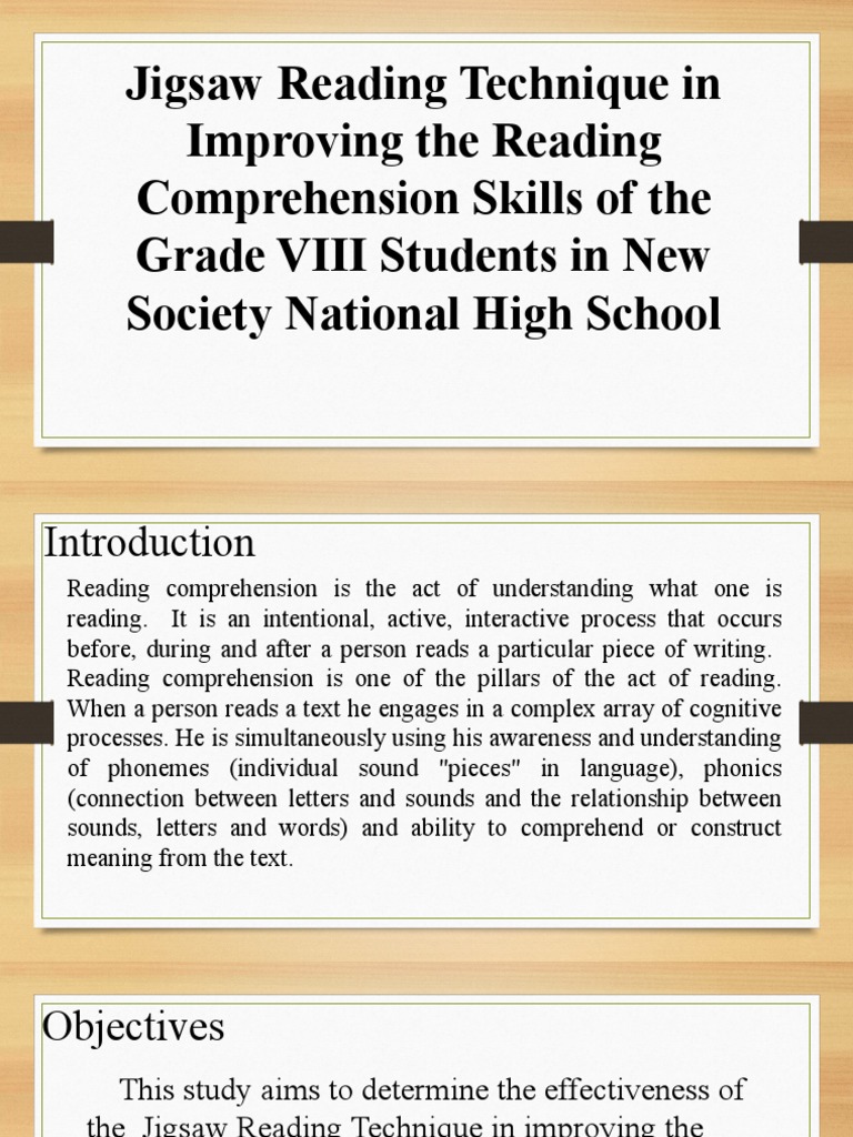 Jigsaw PDF Reading Comprehension Behavioural Sciences
