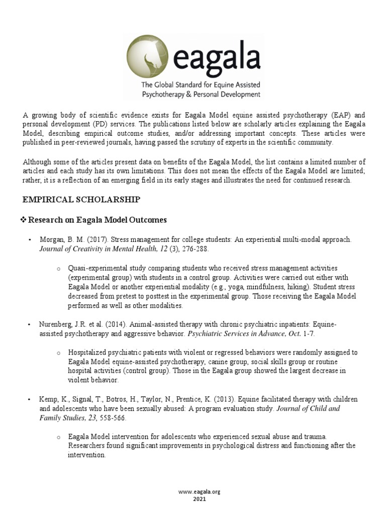 EAP Research Studies List 1.13.21 | PDF | Psychotherapy | Psychology