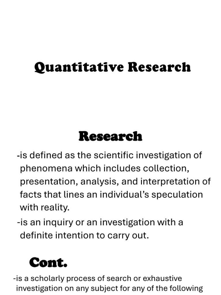Quantitative Research PDF