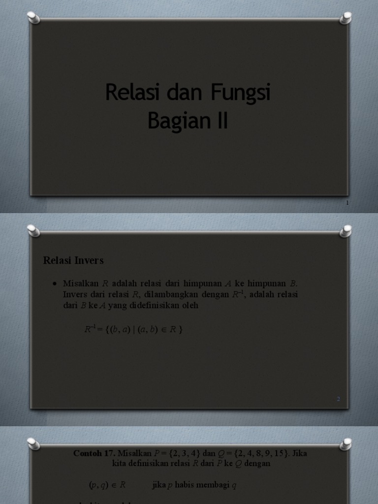 Relasi Dan Fungsi Bagian 2 | PDF | Metode & Bahan Ajar