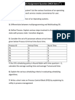 Operating System Assignment Question