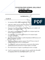 Practice Sheet IX Quadrilaterals