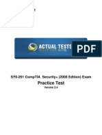 57854393 CompTIA Security SY0 201 Actual Test