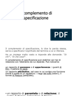 Il complemento di specificazione