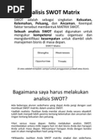 Download Analisis SWOT Matrix by Dry Hermana SN61983357 doc pdf
