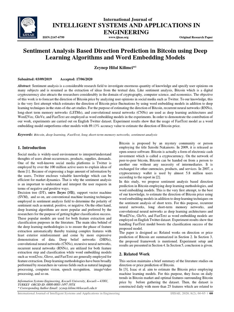 Bitcoin Sentiment Prediction | PDF | Deep Learning | Artificial Neural ...
