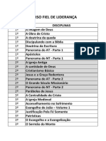 Curso Liderança Disciplinas Bíblia