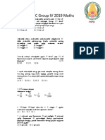 TNPSC Group IV 2019 Maths