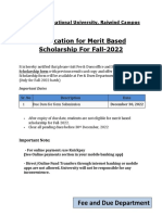 1.notification For For Merit Scholarship (Raiwind Fall-2022 Batch)
