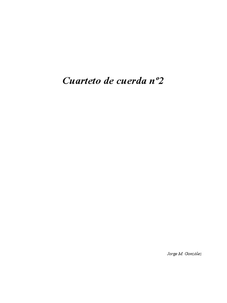 Cuarteto Nº 2 | PDF