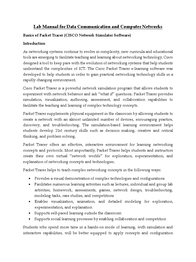 Lab Manual For DCCN PDF