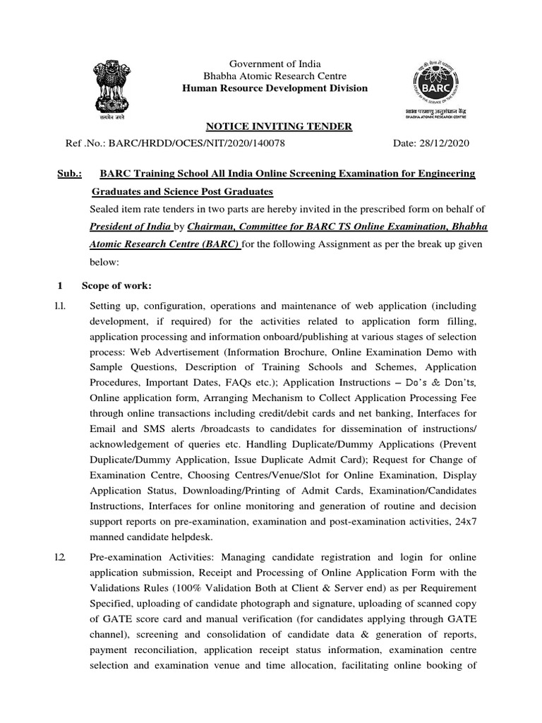 Tender 1905 | PDF | Test (Assessment) | Authentication