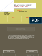 Formulation de Beton