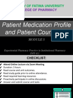 Patient Medication Profile and Counseling