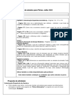 Roteiro de Estudo - Férias (Prova Trimestral) - 2° Triestre 7°ano.