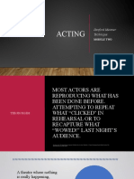 Advanced Acting Workshop (Sanford Meisner Technique)