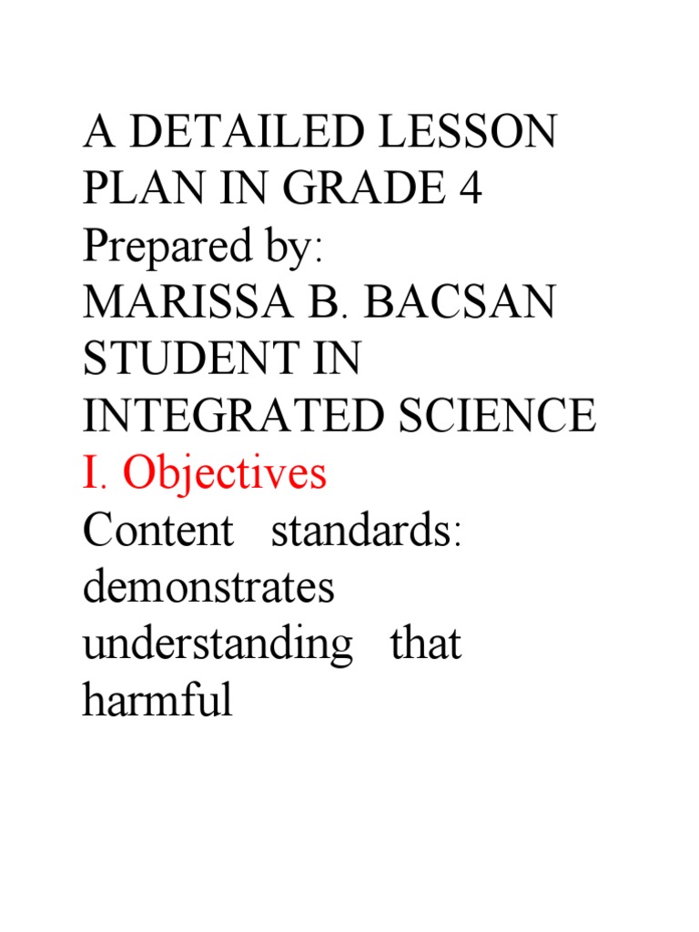 A Detailed Lesson Plan in Grade 4 | PDF | Predation | Learning