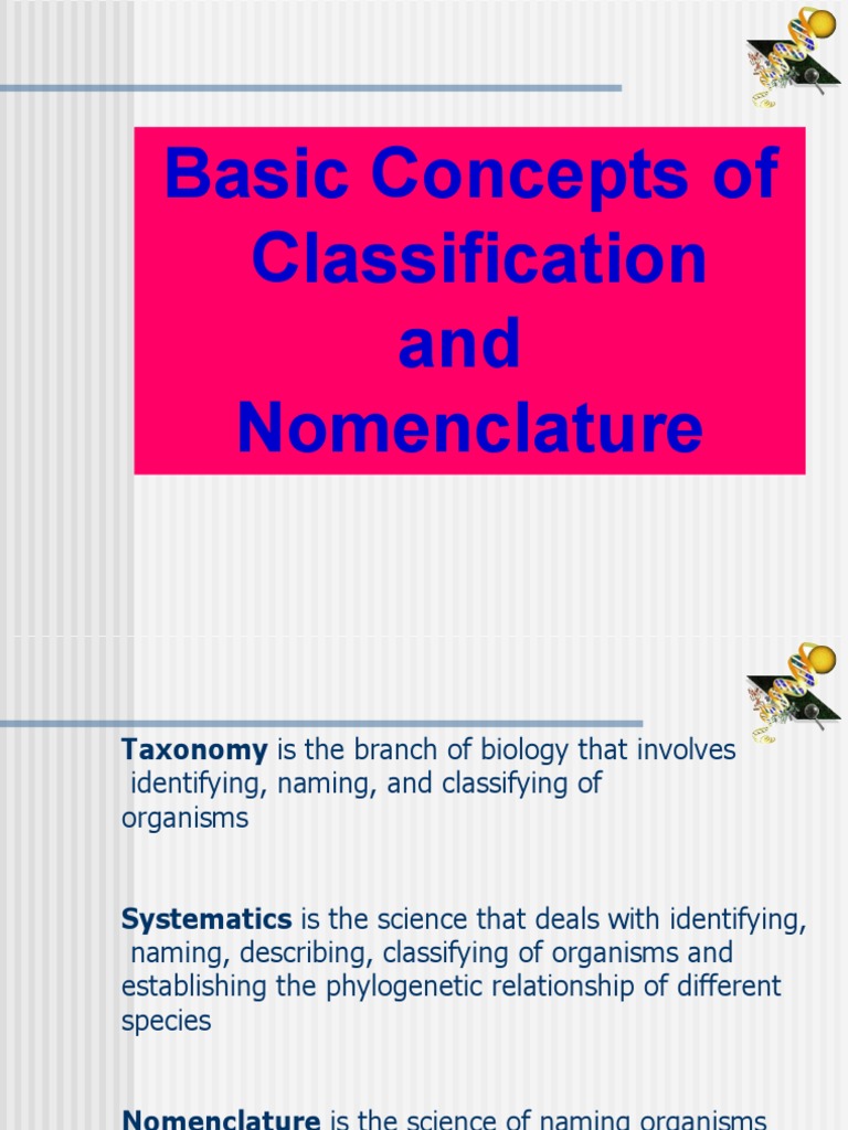 2 Classification and Nomenclature | PDF | Taxonomy (Biology) | Plants