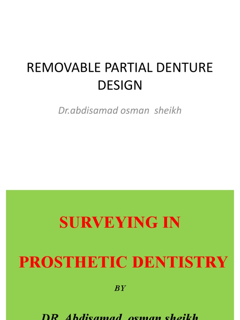 5Removable Partial Denture Design PDF Dentures Dentistry Branches
