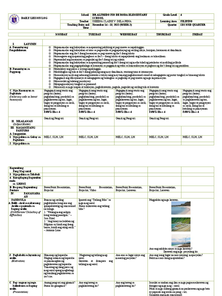Filipino G4 Q2 W2 | PDF