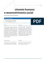 Desenvolvimento Humano e Desenvolvimento Social